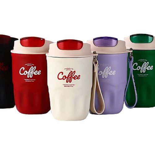 Термочашка "COFFEE" 360 мл нержавіюча сталь/ пластик мікс кольорів