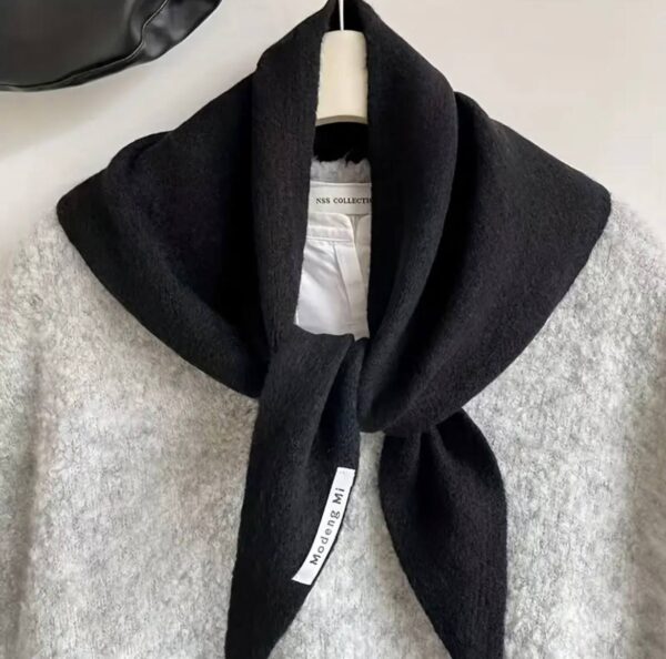 Шарф-хустина 100*37 см (шерсть) чорний