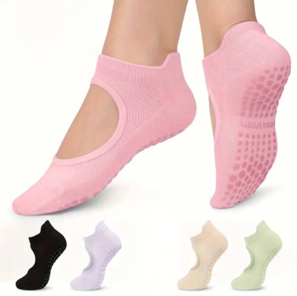 Шкарпетки жіночі для йоги мікс кольорів