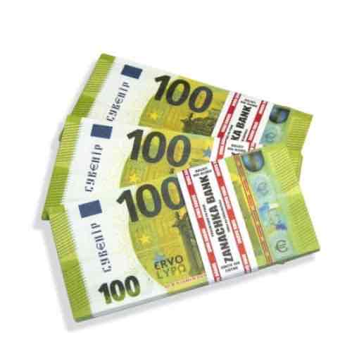 Сувенірні гроші пачка "100 Євро"
