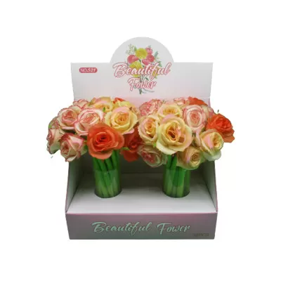 Ручка кулькова "Квітка -Троянда чайна" синя