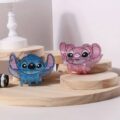 Заколка-краб для волосся "Стітч/ Stitch" рожева/ синя