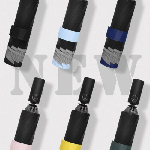 Парасоля компактна зворот. склад. автомат 10 спиць/D 105 зі світловідбивною смугою