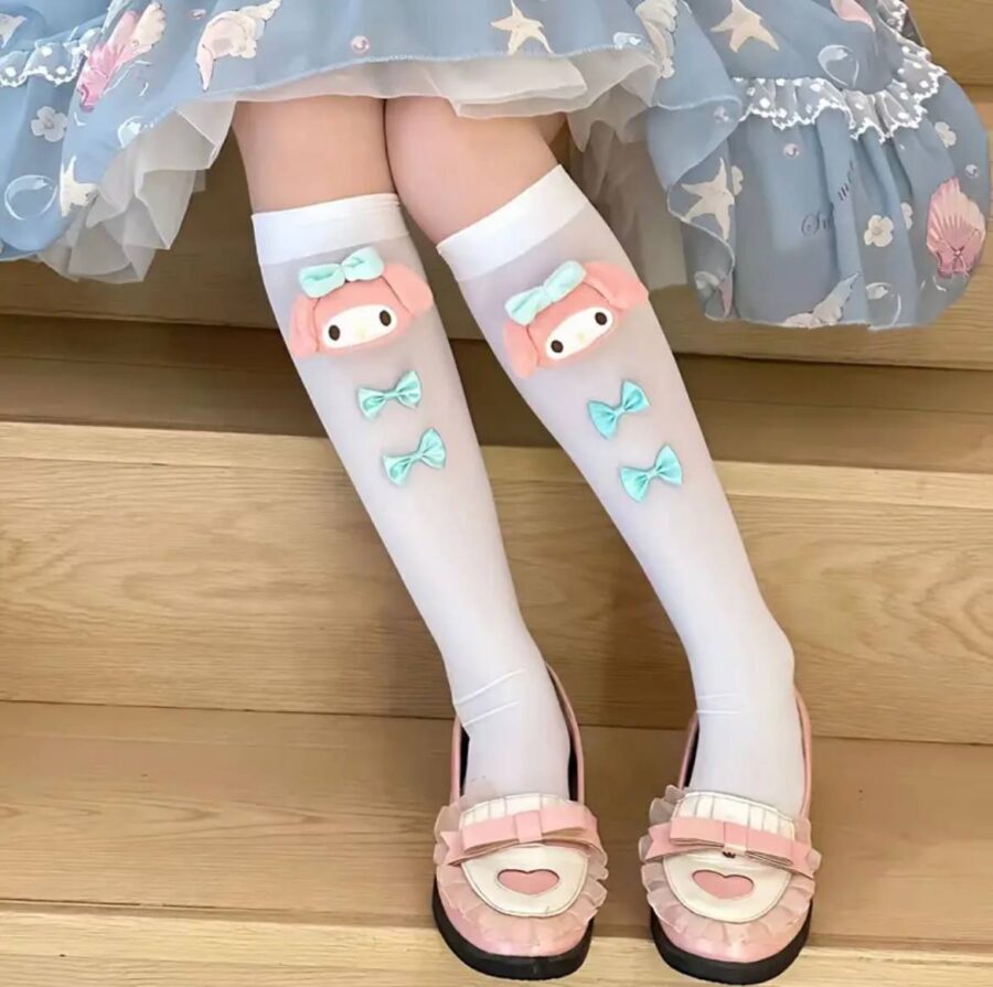 Шкарпетки/ Підколінки дитячі "Мелоді" капронові білі