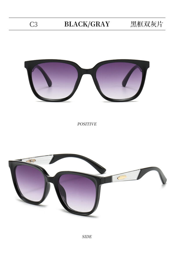 Окуляри жіночі сонцезахисні "Трапеція округла" оправа деталь прозора (11121)