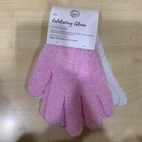 Рукавиці скрабуючі Primark (1 пара) рожеві/білі/ фіолетові