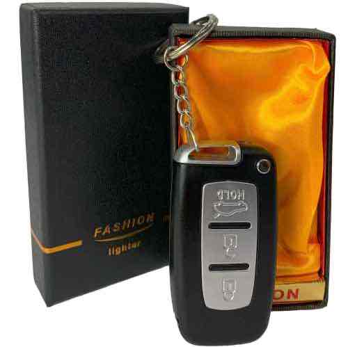 Запальничка-брелок "Авто Ключ" в подарунковій коробці (гостре полум'я)