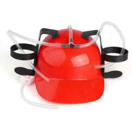 Шолом для пива червоний