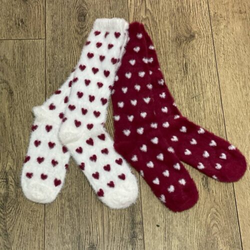 Шкарпетки домашні пухнасті Slouch Cosy "Сердечка" Primark високі