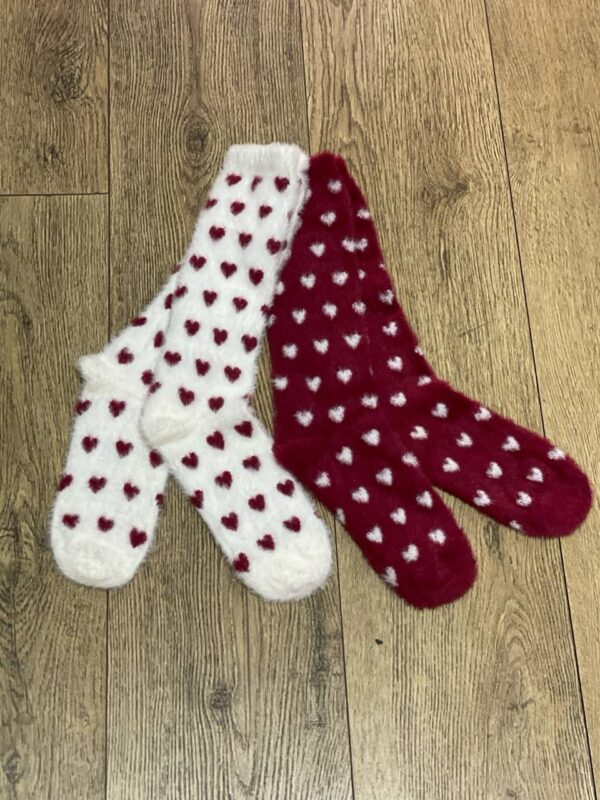 Шкарпетки домашні пухнасті Slouch Cosy "Сердечка" Primark високі