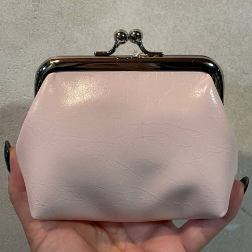 Гаманець компактний із застібкою "поцілунок" Primark рожевий