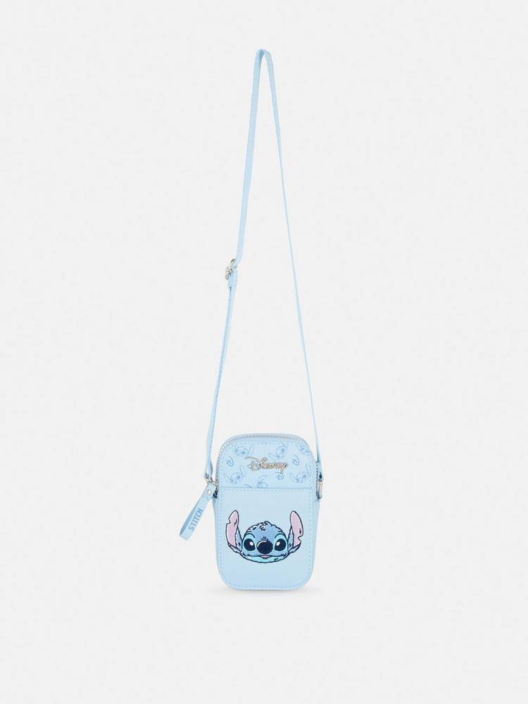 Сумочка для телефону/гаманець 2 в 1 Primark "Stitch" еко-шкіра блакитна
