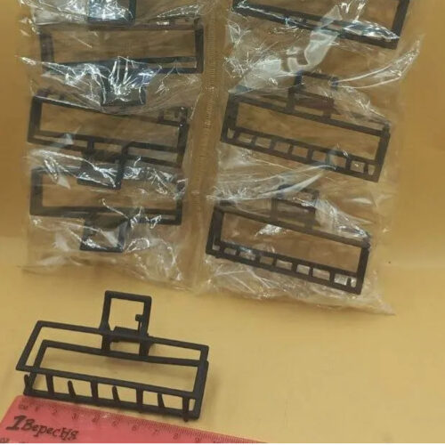 Заколка/краб для волосся металева прямокутна чорна 8 см