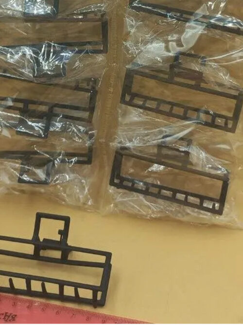 Заколка/краб для волосся металева прямокутна чорна 8 см