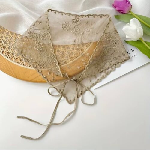 9794a3bc-5b1f-459d-bc56-d7219e5cdec7-5.jpg Хустина в стилі Бохо/ Богема з мереживом беж-хакі