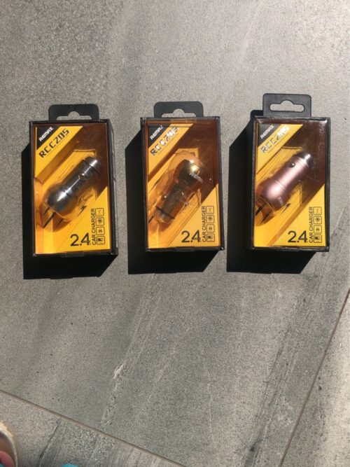 REMAX CAR CHARGER (RCC205) 2.4 A (2 USB ports), золото/рожеве золото/срібло