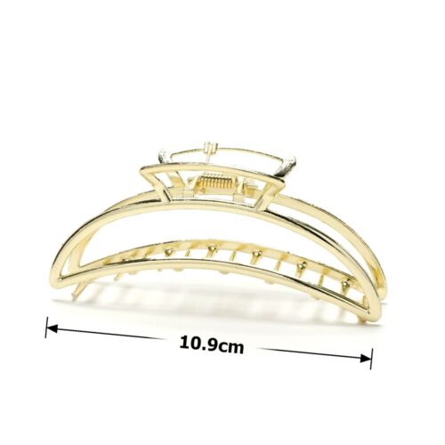 Заколка-краб металева золота 11 см