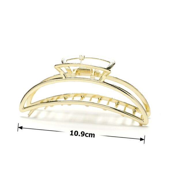 Заколка-краб металева золота 11 см