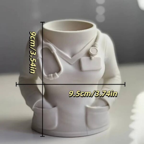 Органайзер канцелярський "Лікар" 9 см пластиковий білий