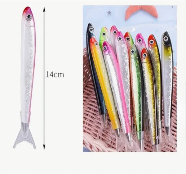 Ручка кулькова "Рибка" фігурна блискуча 14 см