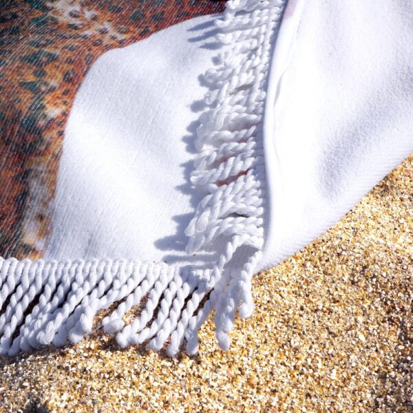 Рушник пляжний круглий "Мушлі" (D 150 см) з бахромою