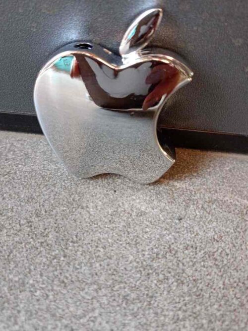 Запальничка газова "Apple" срібна/біла