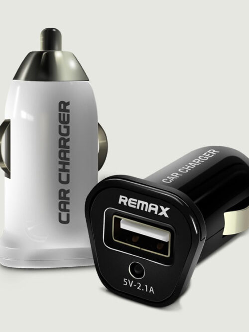 REMAX CAR CHARGER (RCC101) 2.1A, 1 порт, чорний/ білий