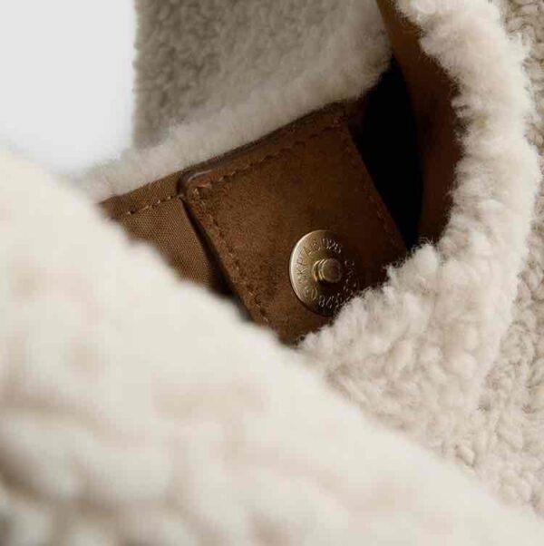 Сумка-хобо/ Шоппер з еко-хутра "Тедді" Paula Echevarría Primark молочна