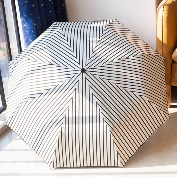 Парасоля компактна автомат "В полоску" 8 спиць/антивітер