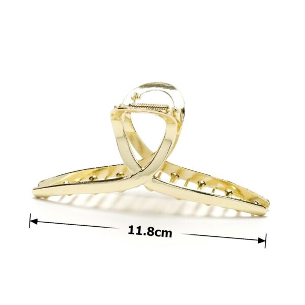 Заколка/краб для волосся "Петля" металева 11,8 см золота