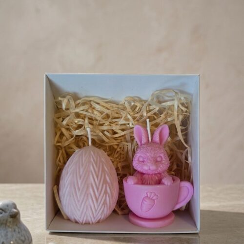 Набір свічок "Великодній / Зайчик та яйце" Solodka 2 шт