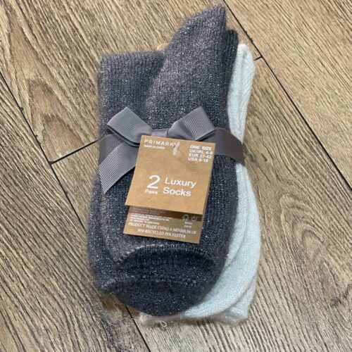 Набір шкарпеток домашніх Primark Luxury Socks з люрексом 2 пари