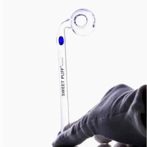 Трубка-Вапорайзер HL-585 для концентратів зі зміщеною колбою (боросилікатне скло) 15 см