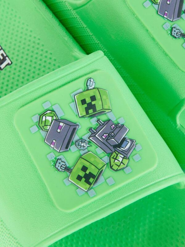 Шльопанці жіночі резинові Primark "Minecraft" товста підошва