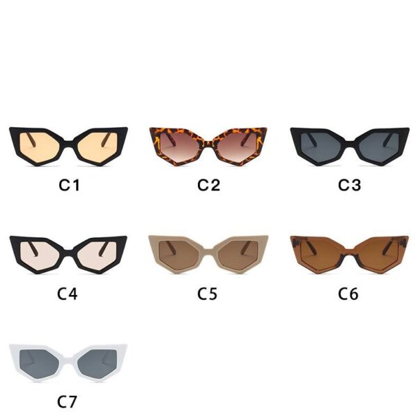 Окуляри жіночі сонцезахисні "Кошачі" багатокутник (8493)