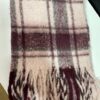 Шарф Primark осінь/зима з китицями ворсистий широкий бордо в клітинку