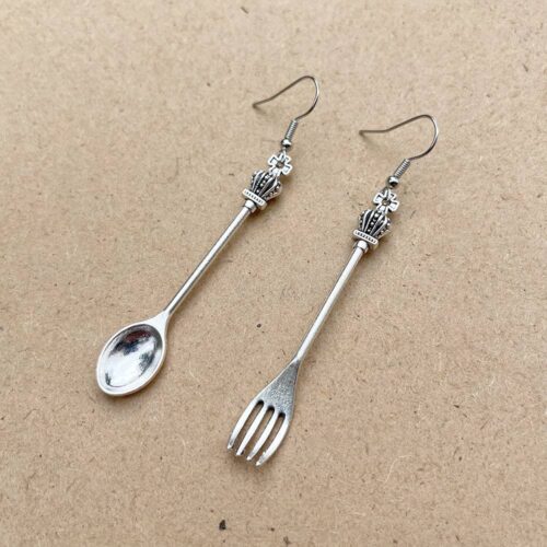 Сережки в стилі DIY "Ложка-виделка"