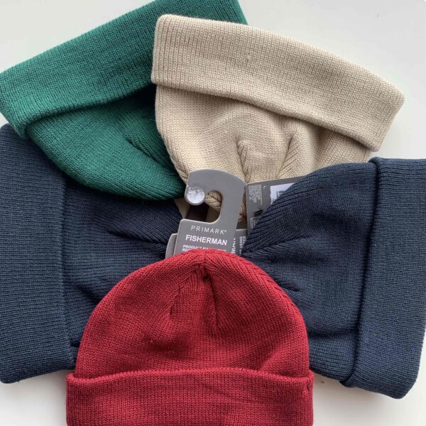 Шапка-Біні чоловіча "Fisherman" Primark укорочена гірчиця/молочна/синя/зелена/червона