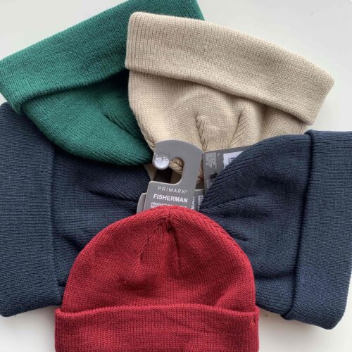 Шапка-Біні чоловіча "Fisherman" Primark укорочена гірчиця/молочна/синя/зелена/червона