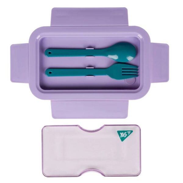 Ланч-бокс YES "Fusion" з наповненням фіолетово-зелений 850 мл