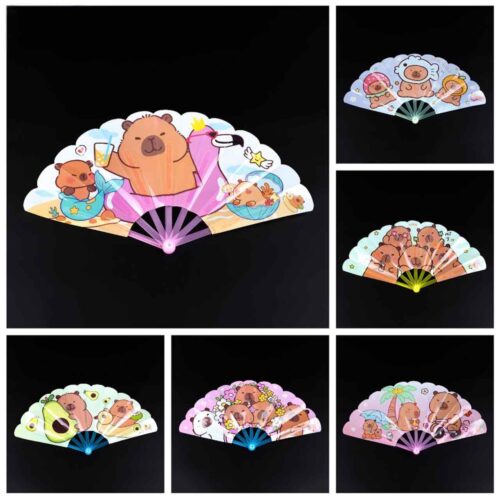 Віяло/ Опахало "Капібара" з пластиковою основою