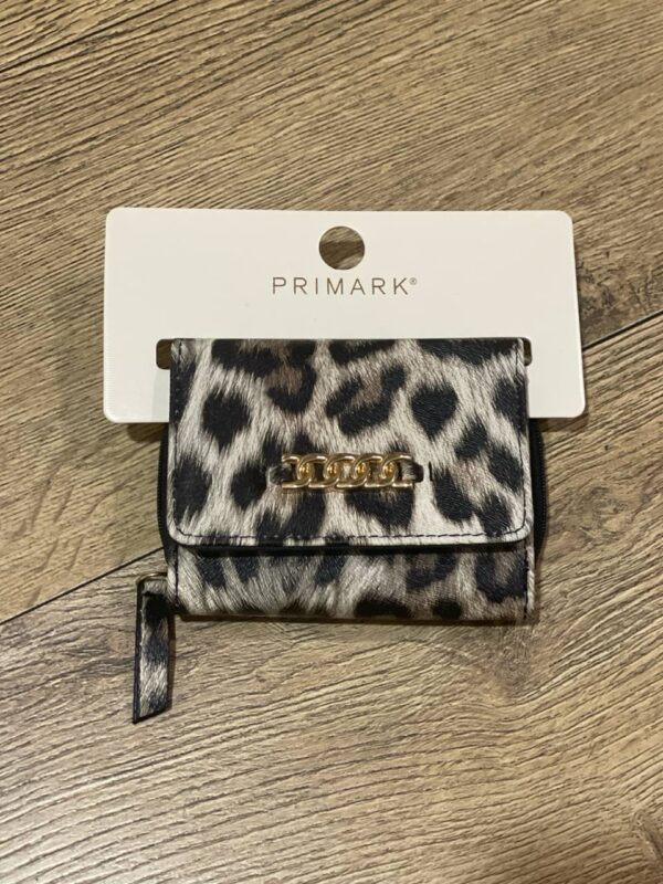 Гаманець Primark компактний з деталлю "ланцюжок" леопардовий