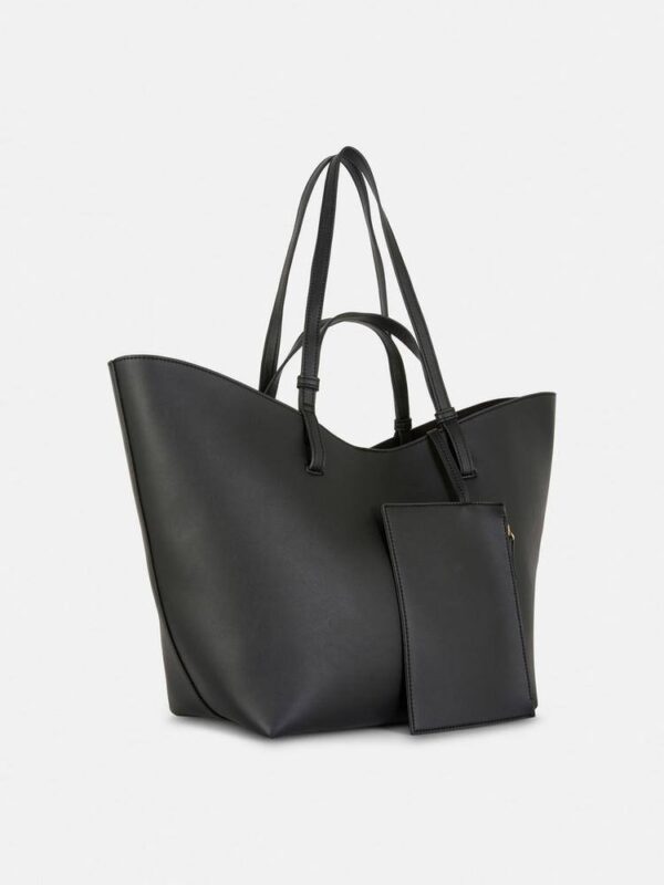 Сумочка Primark велика жорстка з подвійними ручками чорна