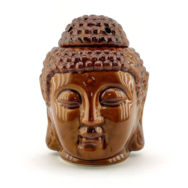 Аромалампа керамічна "Будда" 14 см бронзово-коричнева