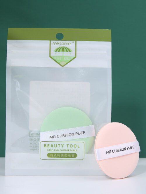 Спонж для макіяжу/ паф для пудри Meilamei Air Cushion Puff без латексу (E001) кругий/квадратний