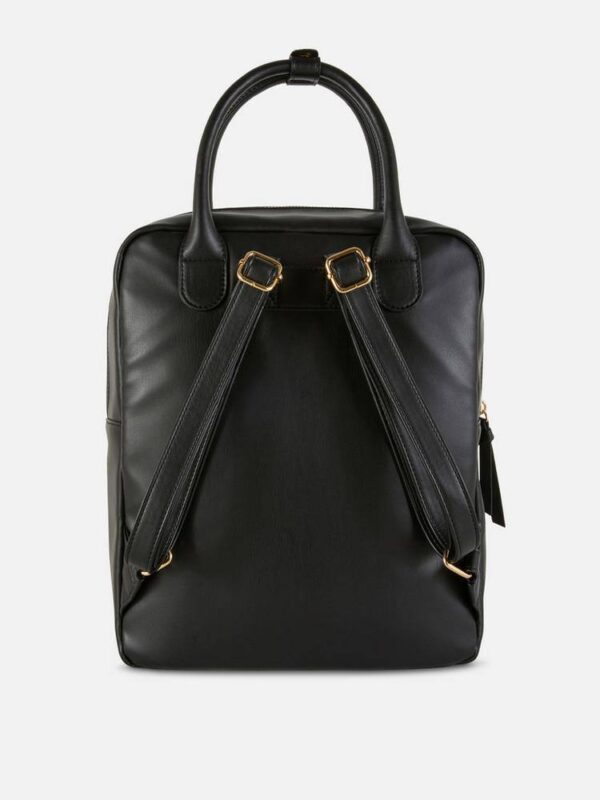 Рюкзак-сумка з ручками та стьобаною кишенею еко-шкіра Primark чорний