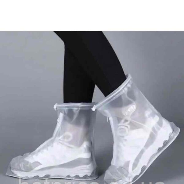 Багаторазові чохли-бахіли для взуття “Coolnice” на замку ПВХ / р. 39-40 білі