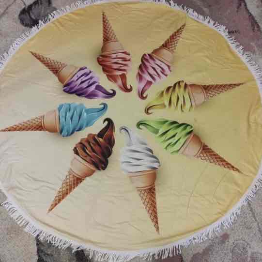 Рушник пляжний круглий "Морозиво" (D 150 см)