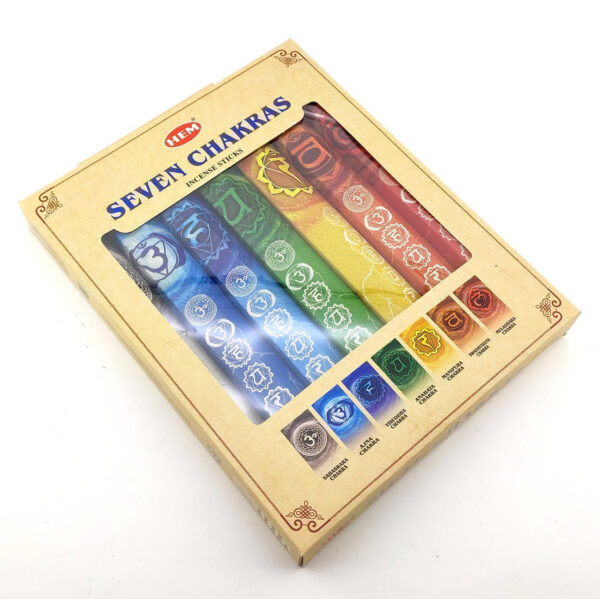 Подарунковий набір пахощів 7 Chakras Gift Pack / 7 чакр HEM 7х20 шт