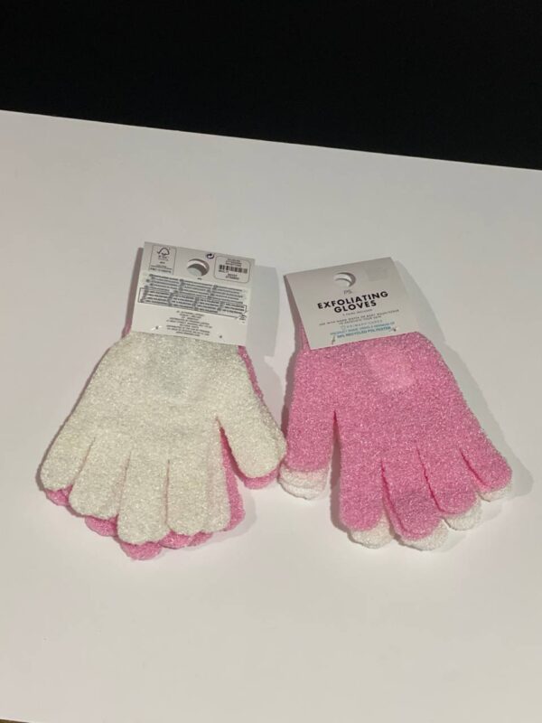 Рукавиці скрабуючі Primark (1 пара) рожеві/білі/ фіолетові